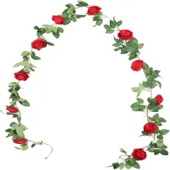 8.2Ft Artificial Peony Flower Garland Hanging Greenery Vine