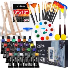 Acrylic Paint Set,46 Piece Professional Painting Supplies with Paint Brushes