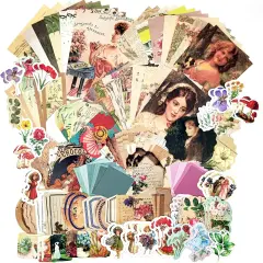 200PCS Cottagecore Scrapbook Sticker (Girl)