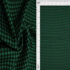 1 Yard Bubble Satin Houndstooth Print Fabric, 58/59&Prime; Wide 97% Polyester, 3% Spandex HUNTER