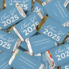 Light Blue Graduation Miniatures & Stickered Kisses Assortment by Just Candy