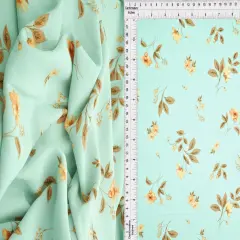 Cey Floral Woven Fabric 100% Polyester, 58/59" Wide SEAFOAM