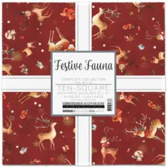 Festive Fauna 10" Square Pack (Layer Cake / Ten Square) by Lynn Horrabin for Robert Kaufman (TEN-1377-42)