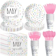 Sprinkle Baby Shower Tableware - Serves 24