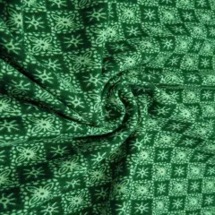 DTY Brushed Geometric Fabric, Soft Stretch Knit, 58/60" Wide GREEN