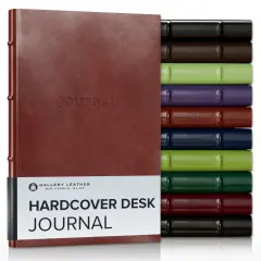 Hardcover Desk Journal by Gallery Leather - 8"x5.5" Acadia Tan