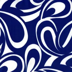 DTY Geometric Print Stretch Knit Soft Poly Spandex Fabric, 58/60" Wide ROYAL