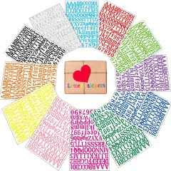 1455 Letter Stickers 12 Sheets Alphabet Stickers