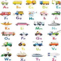 Transport Alphabet Kids Wall Stickers