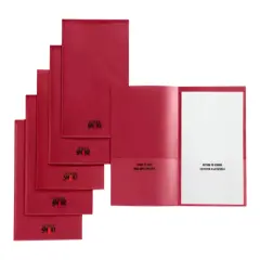 School Smart Take Home Folder, Red, Set of 24
