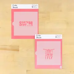 Swimmer Messages Cookie Stencil Set | Sports Cookie Stencil | DIY Stencil | Craft Stencil | Confection Couture |