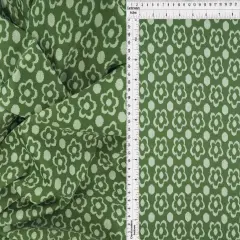 1 Yard Double Knit Jacquard Flower Fabric Stretch Polyester Spandex 58/60 Inches Wide SAGE DK