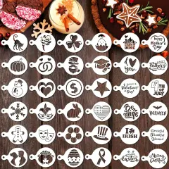 36 Pcs 4th of July Seasonal Cookie Cake Stencils Set