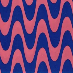 1 Yard DTY Geo Print Fabric Polyester Spandex Stretch Knit 58/60 Inches Wide FUCHSIA/ROYAL