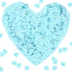 1000Pieces Rose Petals, Artificial Flower Petals Fake Rose Petals for Romantic Night,Wedding,Proposal Anniversary Flower Decorations(Tiff Blue)