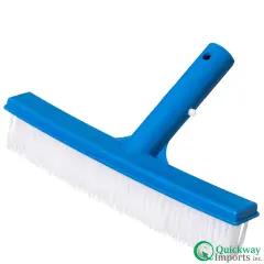 Quickway Imports 10-inch Poly Bristle Brush Head with Durable Nylon Bristles Designed to Clean Walls Floors Steps & Corners for Effective Above-Ground & Inground Swimming Pool Cleaning and Maintenance