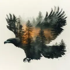 Forest Eagle Diamond Painting Kits for Adults, Animal DIY 5D Diamond Art Kits Full Drill Diamond Dots Paintings with Diamonds Gem Art and Crafts Home Decor 12x16inch