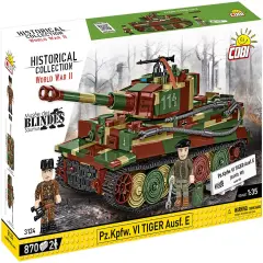 COBI Musee des Blindes Historical Collection WWII Pz.Kpfw. VI Tiger Ausf. E Tank Building Set, 870 Pieces