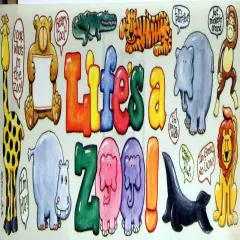 Karen Foster Design Vintage Life's A Zoo Vellum Stickers