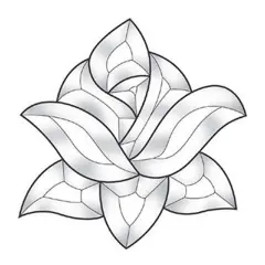 6-1/2" x 6-1/2" Exquisite Clear Glass Bevel Cluster EC561