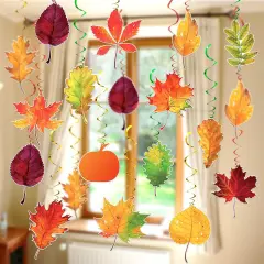Pack of 30 Fall Hanging Swirls