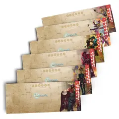 Middara: Adventurer Playmats Pack 2 (Set of 6) - Neoprene Character Playmats, Full Color Artwork, Roleplaying Game Add-ons, RPG Upgrade Accessories