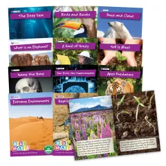 Junior Learning: Real World - Phase 5 - Non-Fiction Hi-Lo Decodables, 6 Books, Vowel Sounds, Week-By-Week Rainbow Phonics, Kids Reading Development