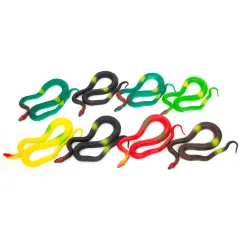 Boley: 19" Rubber Snakes - 8 Pack Assorted Colors - Lifelike Design Reptile Toy Figures, Hilarious Prank Toy, Durable & Safe Material, Kids Ages 3+