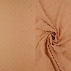 Sheer Waffle Swiss Dot Chiffon 1 Yard Soft Textured Woven Fabric, 59/60" Width STONE