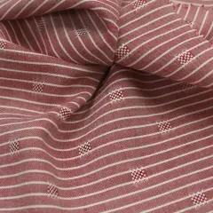1 Yard Mauve Rayon Dobby Pin stripe Apparel Fabric Soft Material for Dresses 57/58" Wide