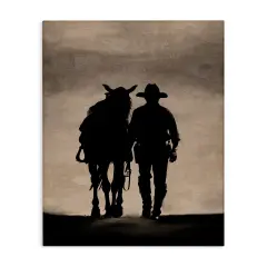 Stupell Industries Best Friends Horse & Cowboy Canvas Wall Art Design by Kim Allen