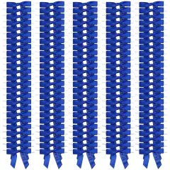 Bright Creations 100 Pack Dark Blue Twist Tie for Treat Bags, 3-Inch Small Satin Ribbons for Craft Decoration, Gift Wrap, Themed Party Favors, Baked Goods Gold