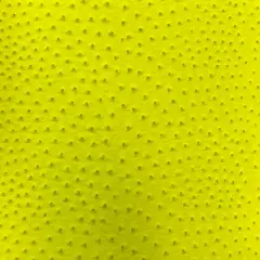 1 Yard Faux Leather Vinyl Fabric Ostrich Texture Upholstery Handbags Wallets 54" Width Neon Yellow