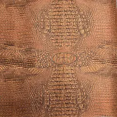 1 Yard Two Tone Gator Faux Leather Vinyl Fabric Upholstery Handbags Durable 56" Width Rose Gold