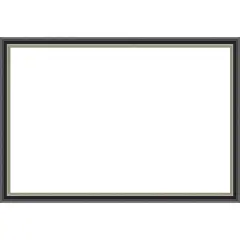 Theo Black Silver Framed Dry Erase Magnetic Board