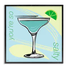 Stupell Industries You're So Salty Cocktail Framed Giclee Wall Art Design by Elizabeth Medley