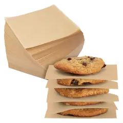 1000 Sheets Precut 4x4 Parchment Paper Squares, Bulk Brown Unbleached Liners for Baking, Cookies, Hamburger Patty Press