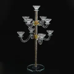 Crystal Candelabra 9 Arms Clear