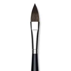 Da Vinci Casaneo Synthetic Squirrel Watercolor Brush - Pointed Oval Wash, Size 6, Short Handle, Synthetic