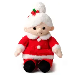 Bearington Mrs Santa Claus Stuffed Christmas Plush, 15 In Mrs Claus Plush, Ideal Christmas Doll Gift for Toddlers, Kids & Teens, For Ages 3-14 Red