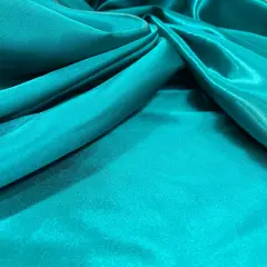 1 Yard Charmeuse Medium Satin Lining Polyester Fabric Elegant Dressmaking Material 60 Inch Width Jade