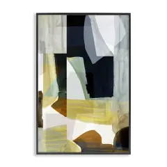 Stupell Industries Brushed Blocked Abstraction Framed Giclee Wall Art Design by cartissi