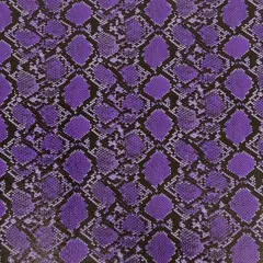 1 Yard Caicos Snake Skin Faux Leather Vinyl Fabric For Upholstery Handbags 54" Width Purple