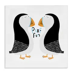 Stupell Industries Puffin Bird Duo Canvas Wall Art Design by Carla Daly