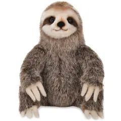 Bearington Simon Plush Three Toed Sloth Stuffed Animal, 10 inches, For Ages 1-14 Brown