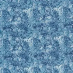 Mook Fabrics Elegance Cotton Fabric [45 in. Wide] - By The Yard Blue