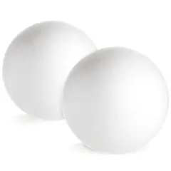 2 Pack Large Foam Balls for Crafts, 7.5 Inch Solid Polystyrene Spheres for DIY Projects, Flower Centerpieces (White)