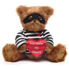 Bearington Lawless Lover Valentine's Day Teddy Bear, 10 In Valentine's Day Stuffed Animals Ideal Gift for Kids & Girlfriends, For Ages 3-14 Brown