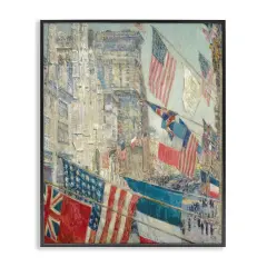 Stupell Industries Classic Americana Flags Framed Giclee Wall Art Design by one1000paintings