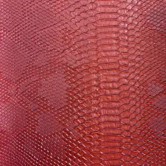 1 Yard Faux Snake Skin Vinyl Fabric For Automotive Upholstery Handbags Crafts 54 Inch Width Red
